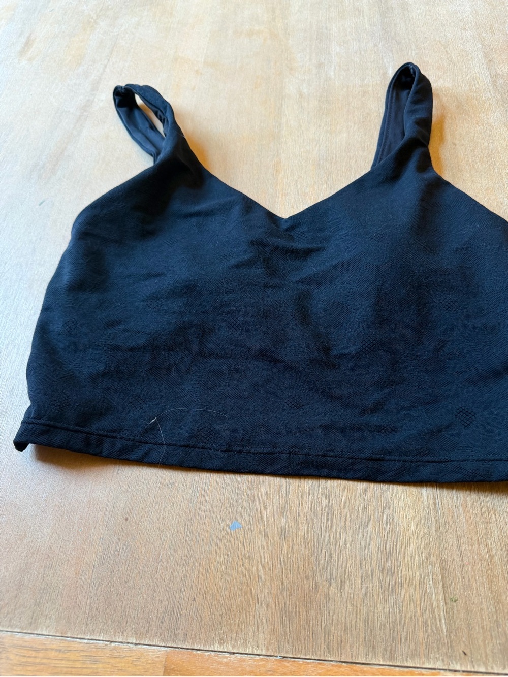 aerie Black V-Neck Crop Tank